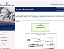 Tablet Screenshot of imperialnannies.com